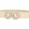 Allegra K Womens Elastic Wide Waist Belts Braided Belts For Dress Shell Buckle