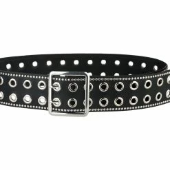 Allegra K Accessories Womens Grommet Wide Waist Belt For Dresses Metal Pin Buckle