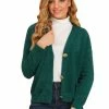 Allegra K Women's Fluffy Cardigan Open Front V-Neck Long Sleeve Button Down Knit Sweater