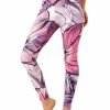 Allegra K Women's Floral Legging High Waist Yoga Pants Workout Leggings