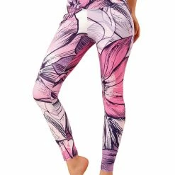 Allegra K Women's Floral Legging High Waist Yoga Pants Workout Leggings