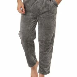 Allegra K Men's Winter Fuzzy Pajama Pants Drawstring Nightwear Home Lounge Pants