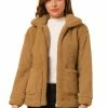 Allegra K Women's Faux Fur Lapel Zip Up Outwear Fluffy Jacket Coat 2 Allegra K Women's Faux Fur Lapel Zip Up Outwear Fluffy Jacket Coat