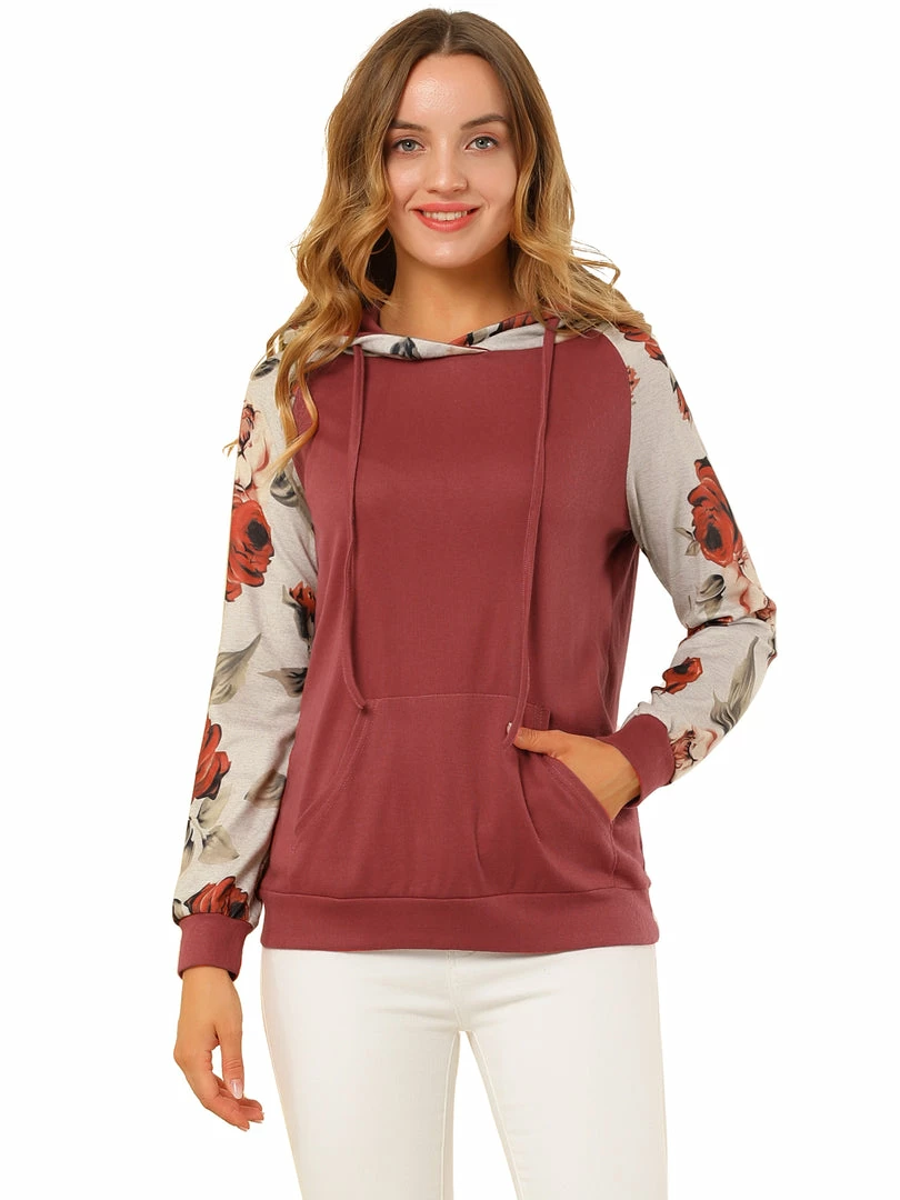 Allegra K Women's Drawstring Pockets Hood Blouse 3 Allegra K Women's Drawstring Pockets Hood Blouse