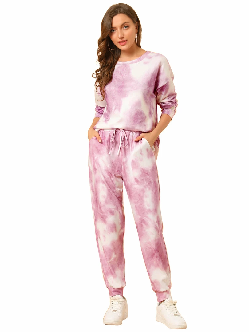 Allegra K Women's Casual 2 Piece Outfits Long Sleeve Long Pant Loungewear Sweatsuits Pjs Sets 3 Allegra K Women's Casual 2 Piece Outfits Long Sleeve Long Pant Loungewear Sweatsuits Pjs Sets