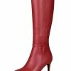 Allegra K Shoes Women's Pointed Toe Side Zipper Stiletto Heel Knee High Boots