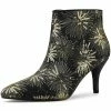 Allegra K Shoes Women's Glitter Sparkle Lace Stiletto Heels Party Sequin Ankle Boots