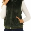 Allegra K Women's Stand Collar Zip Faux Fur Vest Warm Outwear Coat 1 Allegra K Women's Stand Collar Zip Faux Fur Vest Warm Outwear Coat
