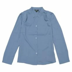 Allegra K Women's Elegant V Neck Work Office Button Up Shirt