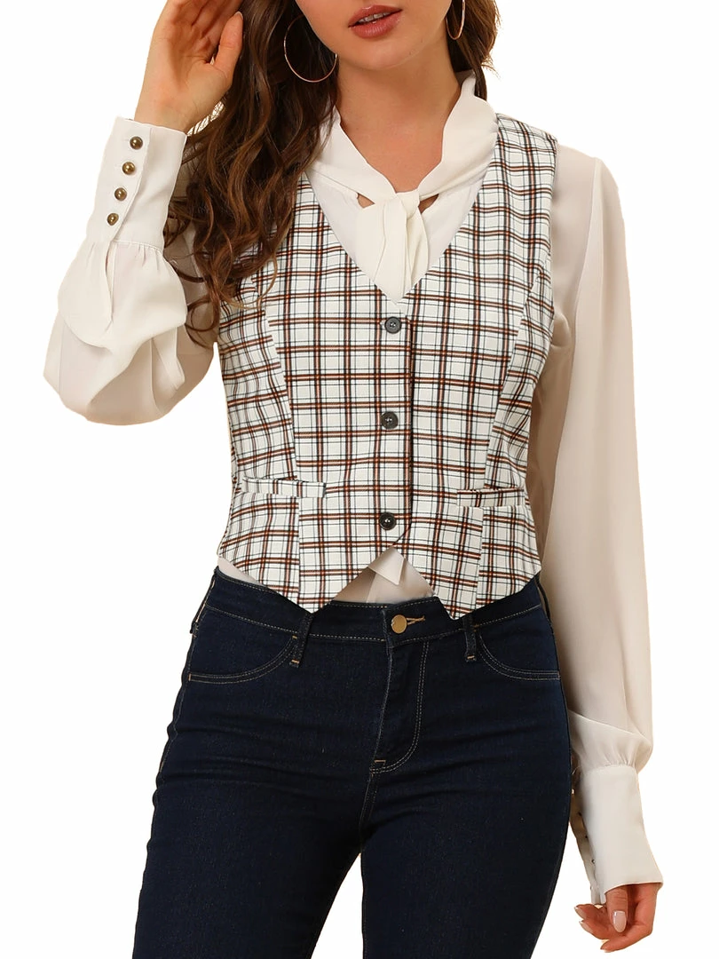 Allegra K Womens Waistcoat Steampunk Dressy Sleeveless Jacket Versatile Racerback Suit Vests 3 Allegra K Womens Waistcoat Steampunk Dressy Sleeveless Jacket Versatile Racerback Suit Vests