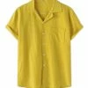 Allegra K Men's Linen Shirt Summer Casual Camp Collar Short Sleeve Button Down Beach Shirts 2 Allegra K Men's Linen Shirt Summer Casual Camp Collar Short Sleeve Button Down Beach Shirts
