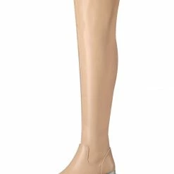 Allegra K Women's Platform Wedge Chunky Heels Over The Knee Thigh High Boots Shoes