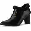 Allegra K Shoes Women's Lace Up Pointed Toe Block Heel Ankle Booties 1 Allegra K Shoes Women's Lace Up Pointed Toe Block Heel Ankle Booties