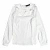 Allegra K Women's Office Work Elegant Keyhole Back Ruffle Neck Long Sleeve Blouse