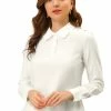 Allegra K Women's Elegant Work Top Button Blouse Peter Pan Collar Shirt 1 Allegra K Women's Elegant Work Top Button Blouse Peter Pan Collar Shirt