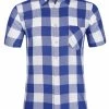 Allegra K Men's Plaid Shirt Short Sleeve Casual Regular Fit Button Down Point Collar Dress Shirts