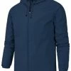 Allegra K Men's Hoodie Windbreaker Sports Hiking Cycling Lined Outdoor Drawstring Zipper Jackets