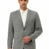 Allegra K Men's Business Blazer Single Breasted Two Buttons Formal Suit Sports Coat