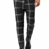 Allegra K Men's Plaid Dress Pants Casual Slim Fit Flat Front Checked Printed Business Trousers 1 Allegra K Men's Plaid Dress Pants Casual Slim Fit Flat Front Checked Printed Business Trousers