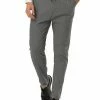 Allegra K Men's Business Striped Pants Drawstring Waist Slim Fit Dress Trousers