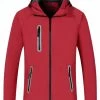 Allegra K Men's Windbreaker Faux Fleece Lined Drawstring Hoodie Zipper Outdoor Jackets