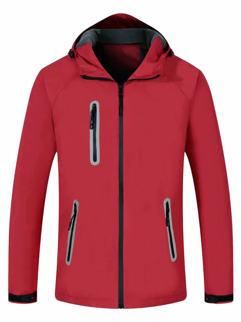 Allegra K Men's Windbreaker Faux Fleece Lined Drawstring Hoodie Zipper Outdoor Jackets 3 Allegra K Men's Windbreaker Faux Fleece Lined Drawstring Hoodie Zipper Outdoor Jackets