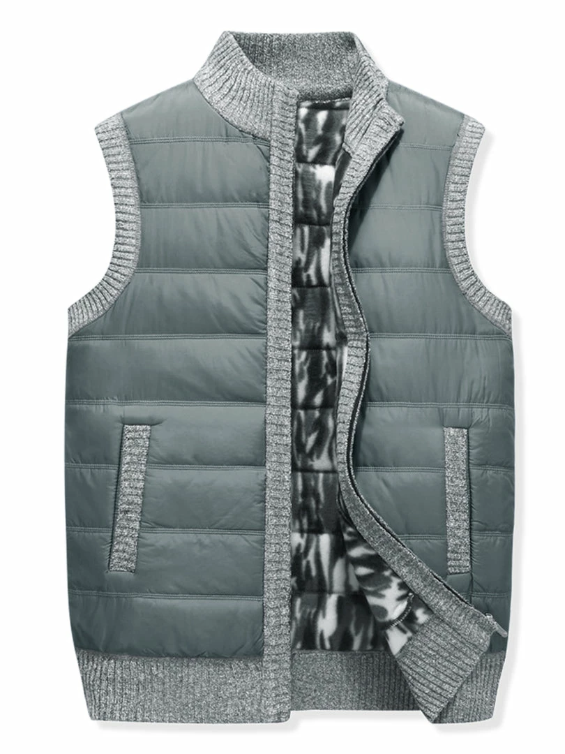 Allegra K Men's Winter Puffer Vest Quilted Zipper Sleeveless Plush Lined Jacket Outdoor 3 Allegra K Men's Winter Puffer Vest Quilted Zipper Sleeveless Plush Lined Jacket Outdoor