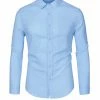 Allegra K Men's Contrast Color Plaid Collar Button Down Long Sleeves Office Dress Shirt