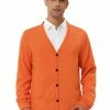 Allegra K Men's Cardigan Sweater Button Closure V Neck Casual Knitted Sweaters