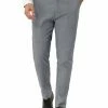 Allegra K Men's Business Checked Trousers Slim Fit Flat Front Plaid Dress Pants