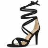 Allegra K Shoes Women's Lace Up Heels Stiletto High Heel Sandals