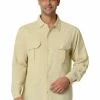 Allegra K Men's Linen Shirt Solid Long Sleeves Casual Button Down Beach Cargo Shirts
