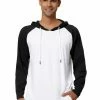 Allegra K Men's Hoodies Raglan Sleeves Lightweight Long Sleeves Workout Pullover Shirt