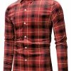 Allegra K Men's Casual Long Sleeve Regular Fit Button Down Checked Plaid Shirts 1 Allegra K Men's Casual Long Sleeve Regular Fit Button Down Checked Plaid Shirts