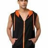 Allegra K Men's Hoodies Sleeveless Vest Slim Fit Lightweight Zipper Gym Tank Top 2 Allegra K Men's Hoodies Sleeveless Vest Slim Fit Lightweight Zipper Gym Tank Top