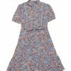 Allegra K Women's Floral Short Sleeve Self Tie Summer Above The Knee Dress 1 Allegra K Women's Floral Short Sleeve Self Tie Summer Above The Knee Dress