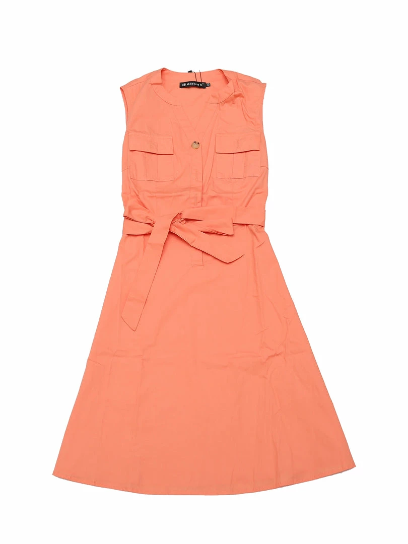 Allegra K Women's A-line Belted Sleeveless Summer Short Shirt Dress 3 Allegra K Women's A-line Belted Sleeveless Summer Short Shirt Dress