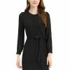 Allegra K Women's Elegant Sheer Panel Chiffon Contrast Color Long Sleeve Stretchy Knit Dress 2 Allegra K Women's Elegant Sheer Panel Chiffon Contrast Color Long Sleeve Stretchy Knit Dress