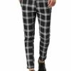 Allegra K Men's Classic Plaid Business Pants Slim Fit Pencil Chino Dress Trousers 2 Allegra K Men's Classic Plaid Business Pants Slim Fit Pencil Chino Dress Trousers